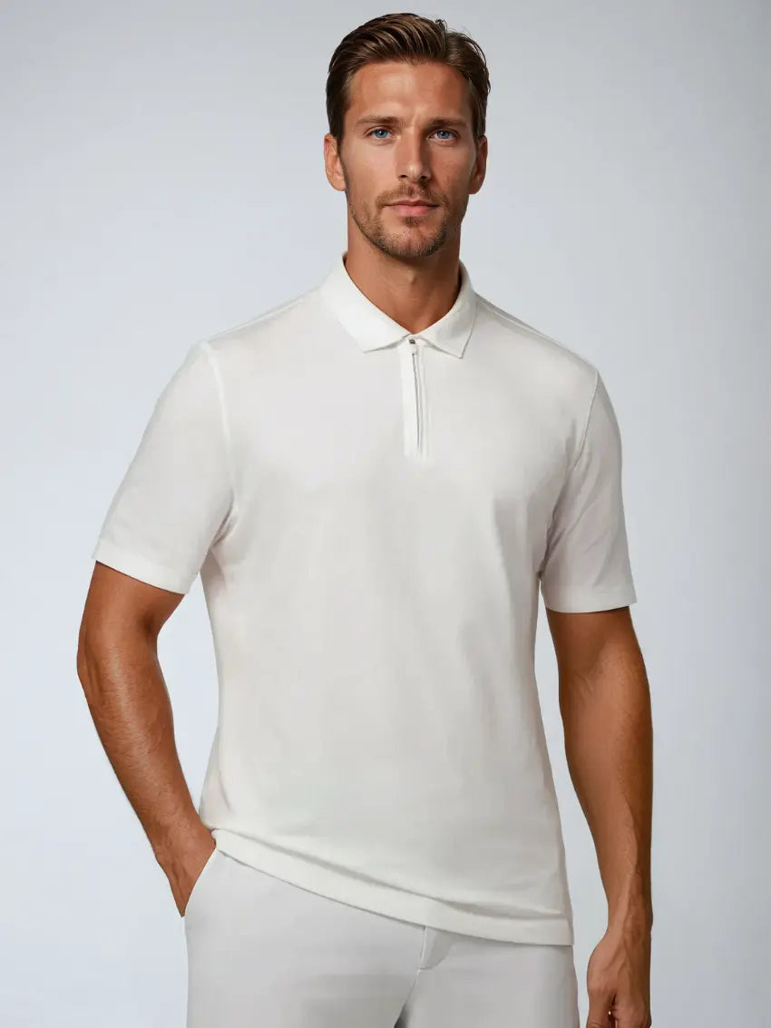 Polo met Rits - Wit