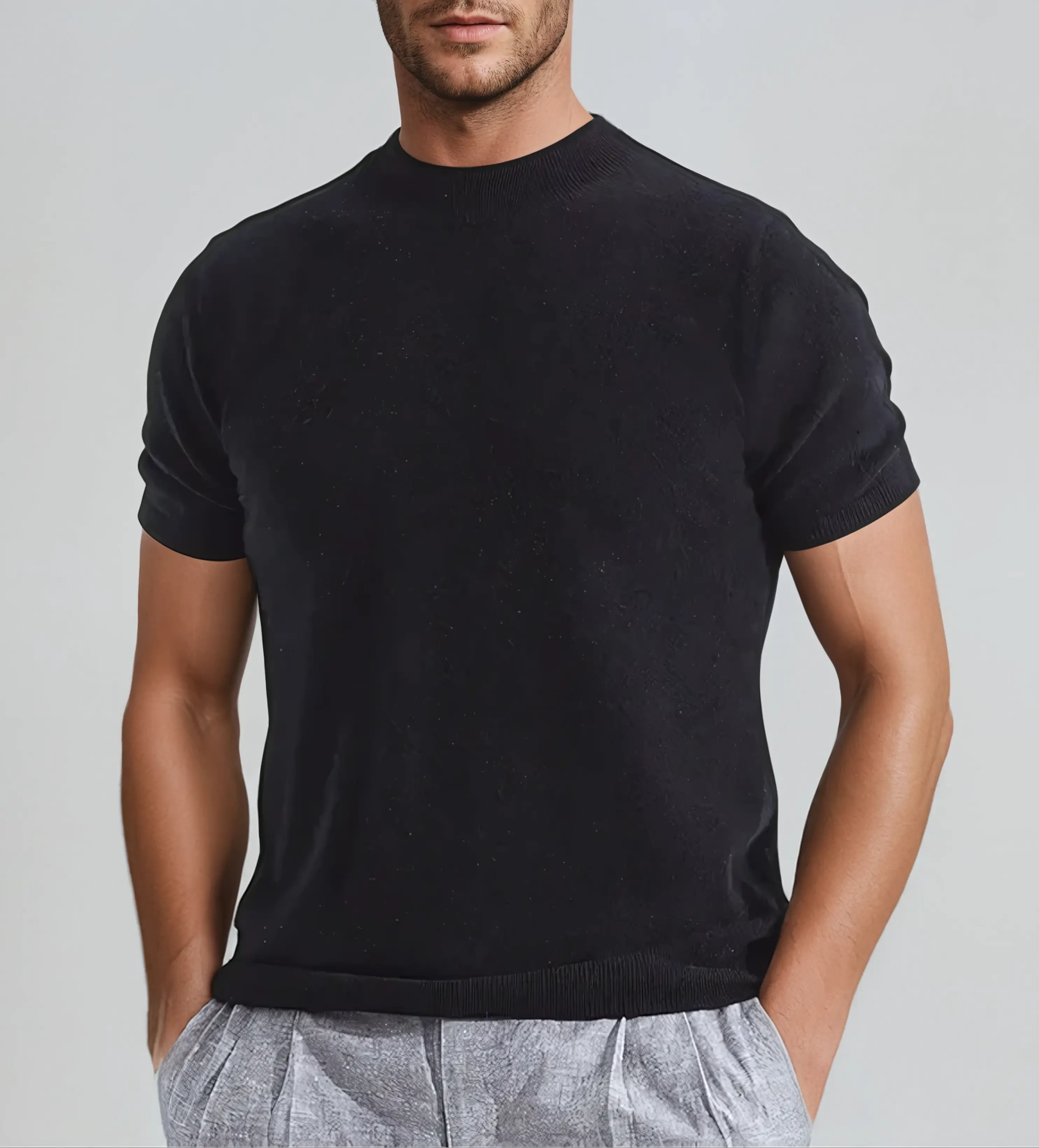 Cashwool T-shirt Zwart