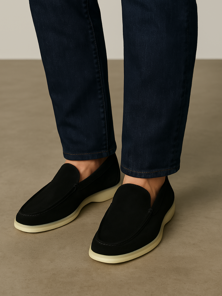 Refined Suede Loafers – Zwart