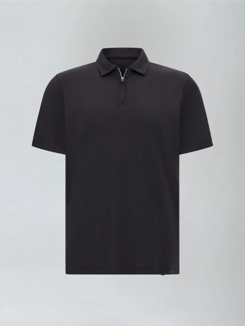 Polo met Rits - Zwart