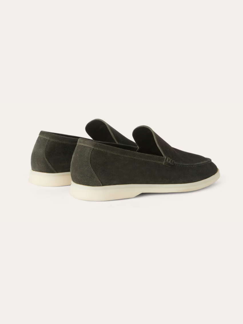 Refined Suede Loafers – Donkergroen