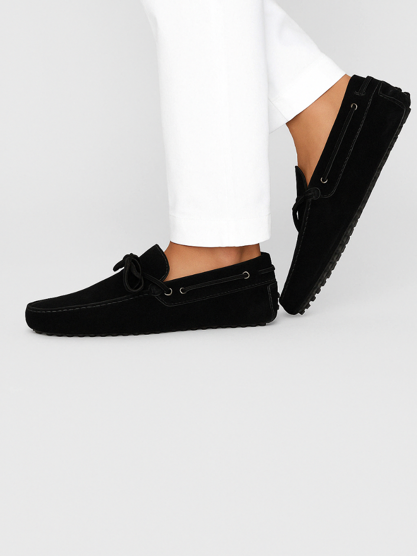 Suède Mocassins - Zwart