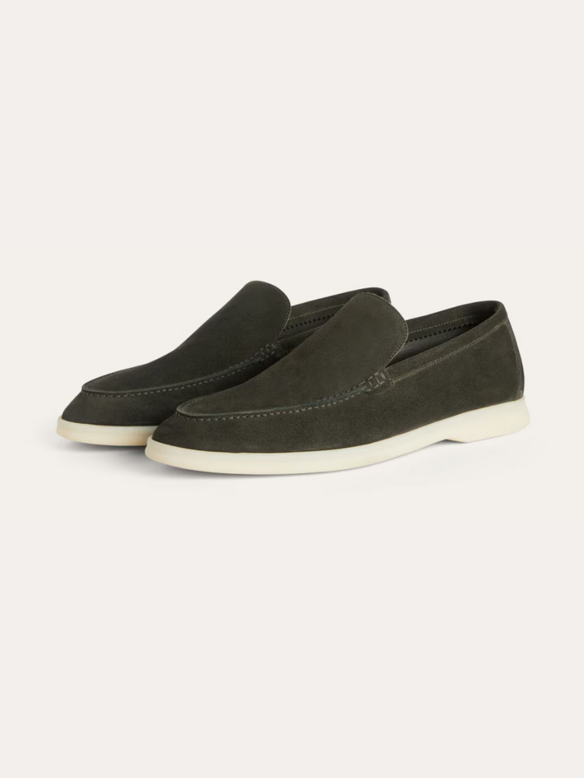 Refined Suede Loafers – Donkergroen