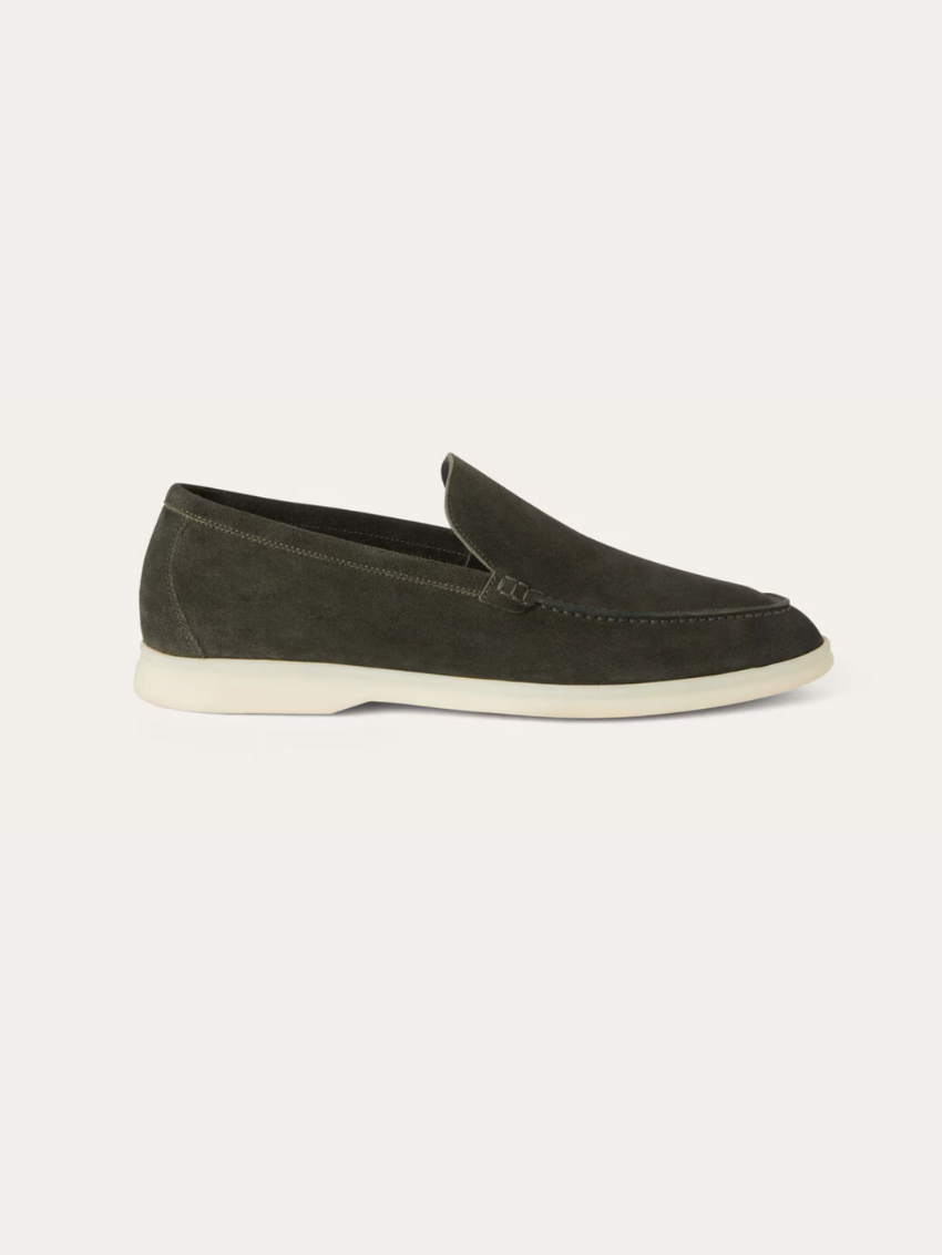 Refined Suede Loafers – Donkergroen