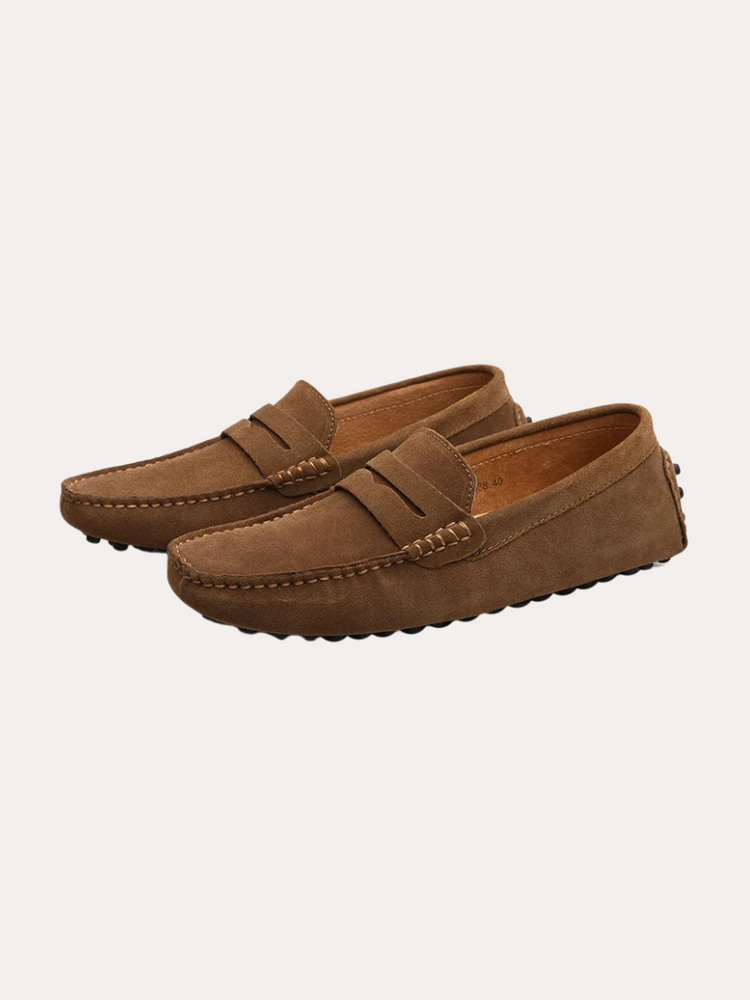 Classique Suède Driving Loafers - Khaki