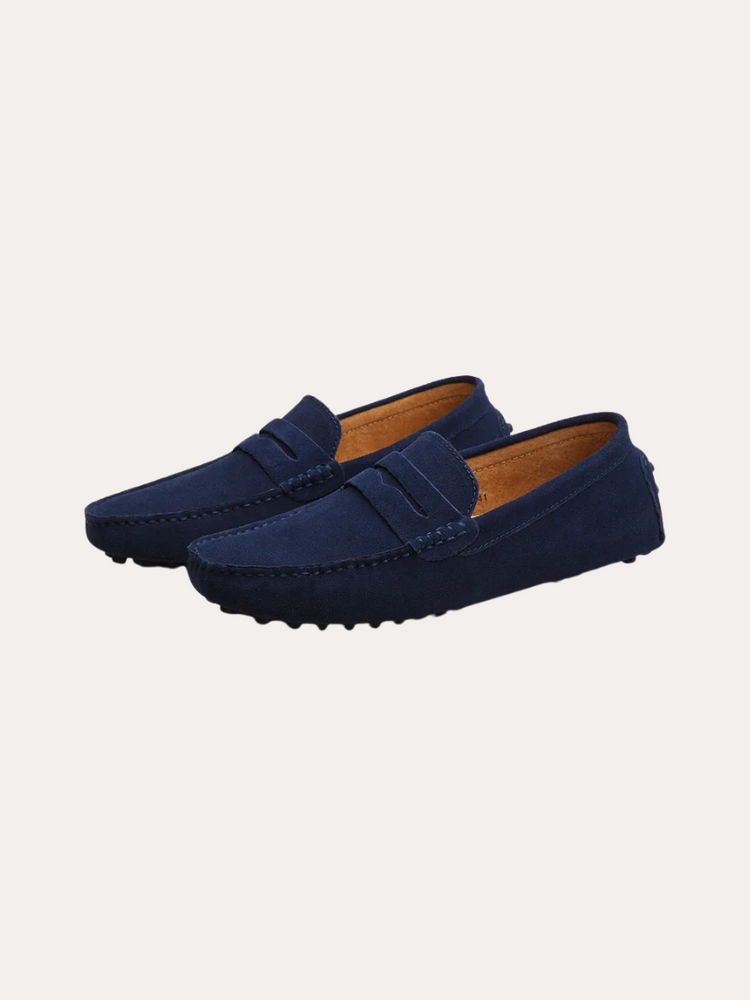 Classique Suède Driving Loafers - Marineblauw