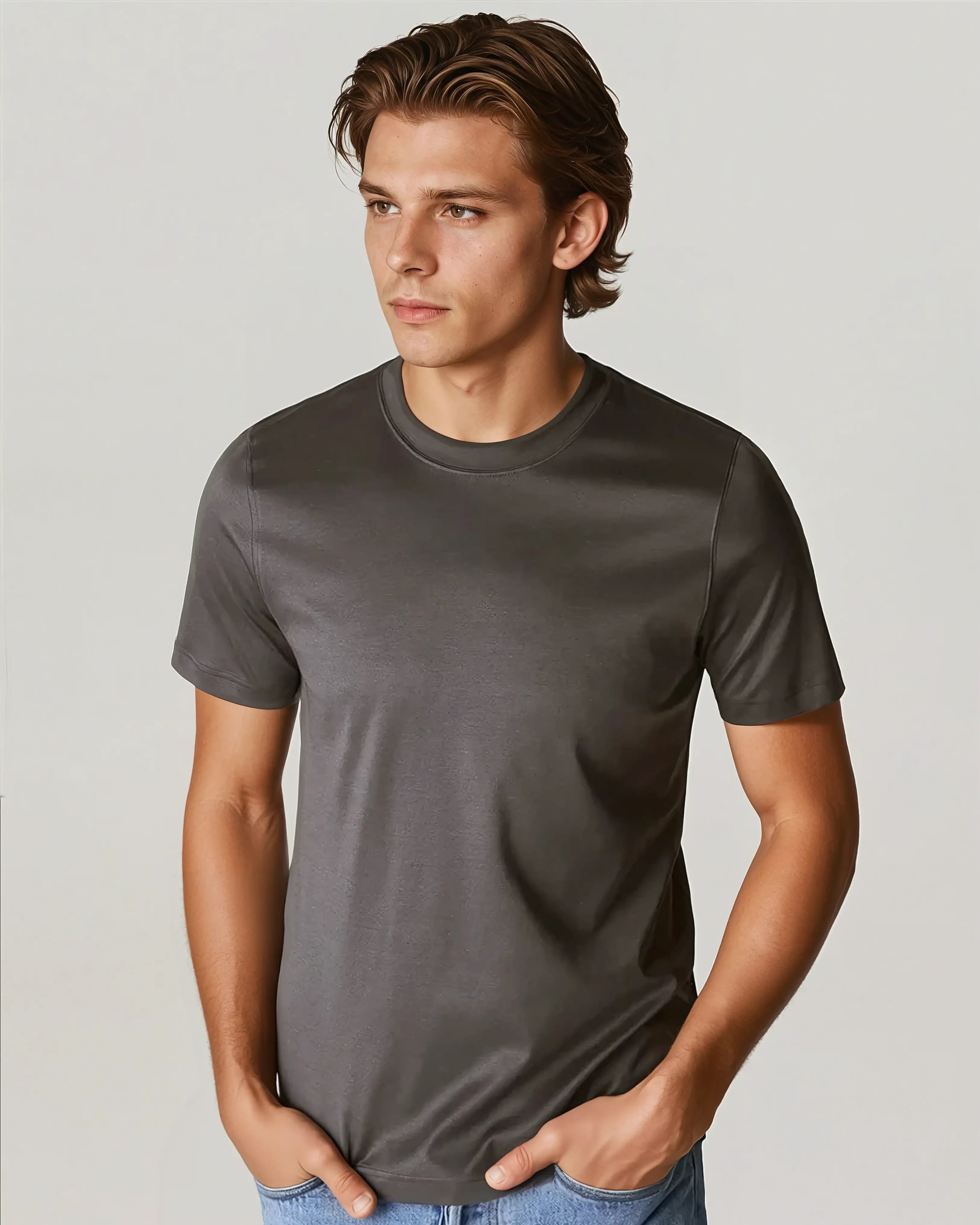 Signature Supima T-shirt – Profond Bruin
