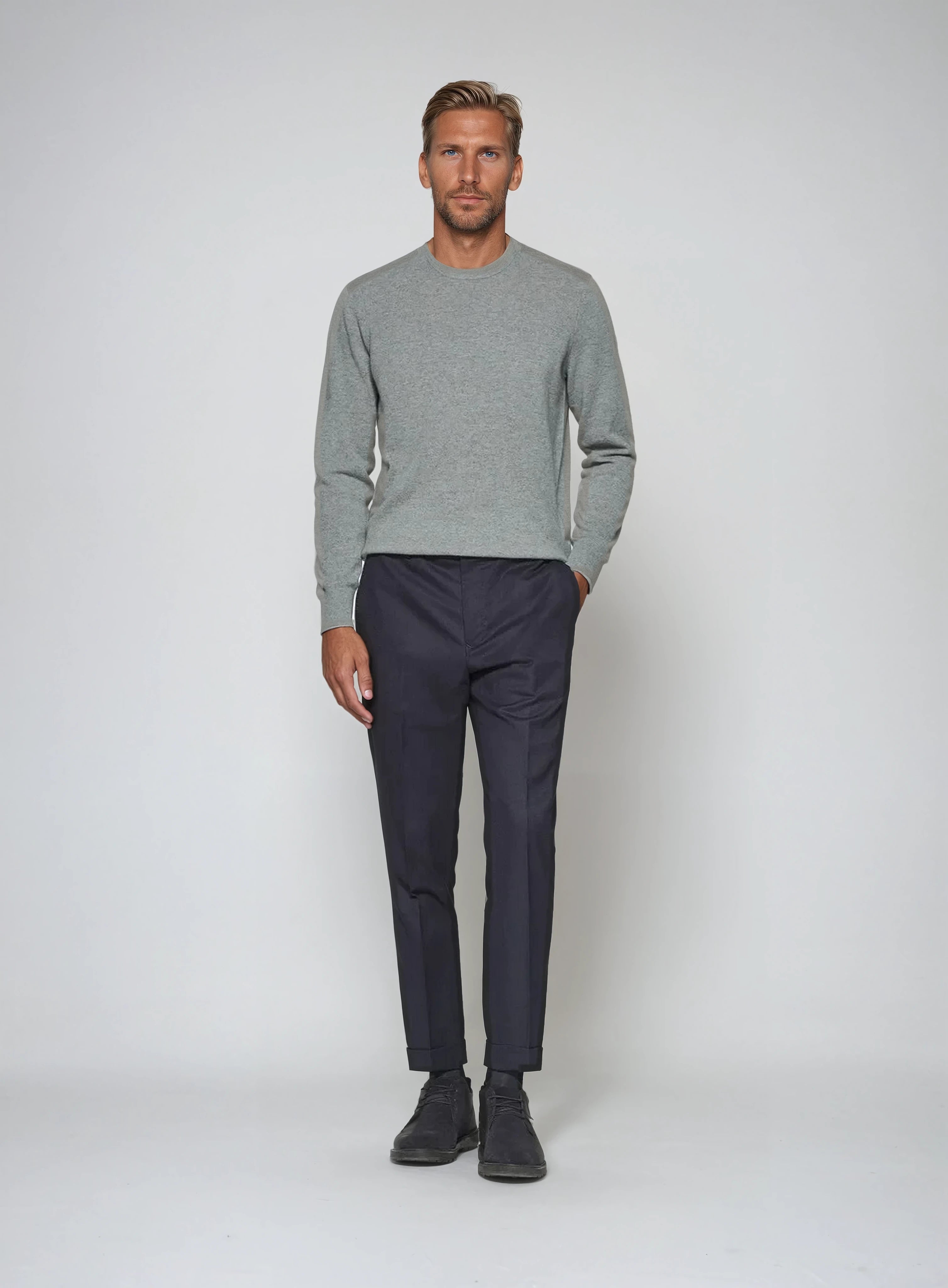 Premium Cashwool sweater - Grijs