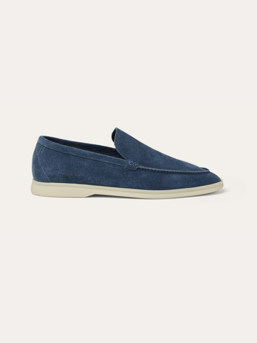 Refined Suede Loafers – Intens Blauw
