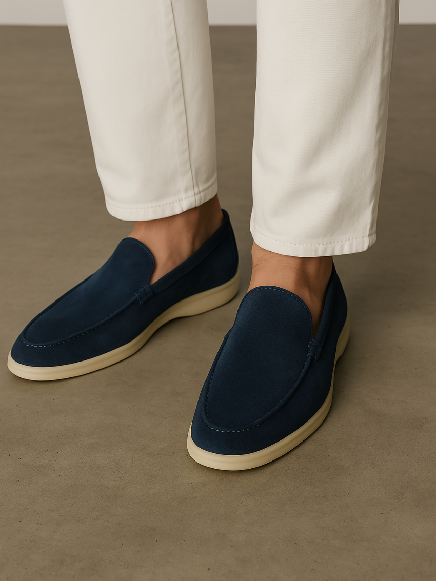 Refined Suede Loafers – Intens Blauw