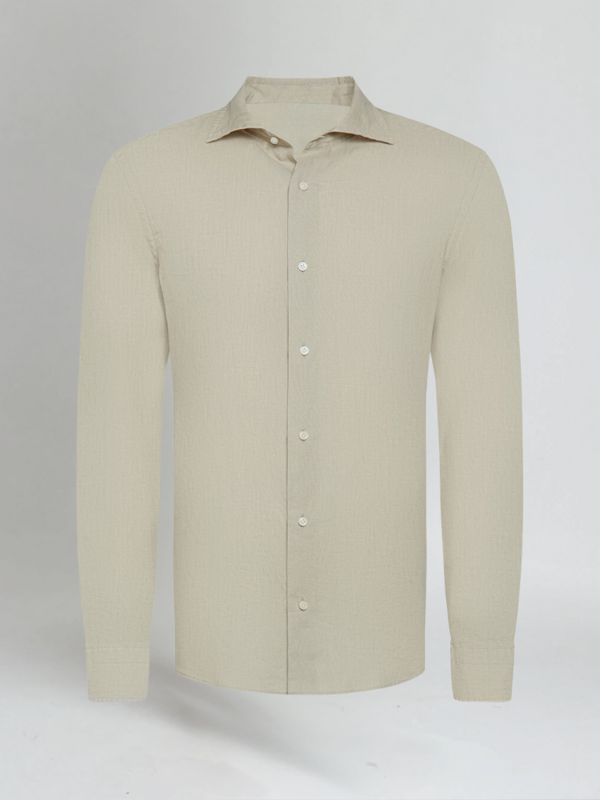 Essential Linnen Overhemd - Khaki