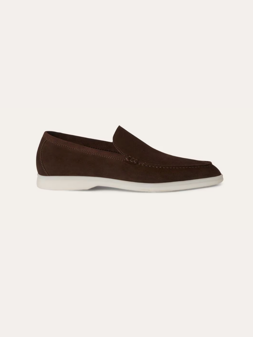 Refined Suede Loafers – Donkerbruin