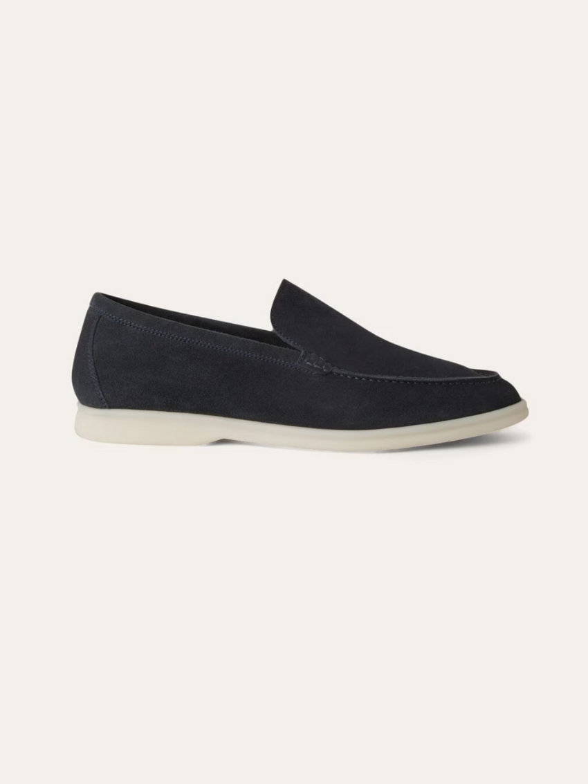 Refined Suede Loafers – Marineblauw