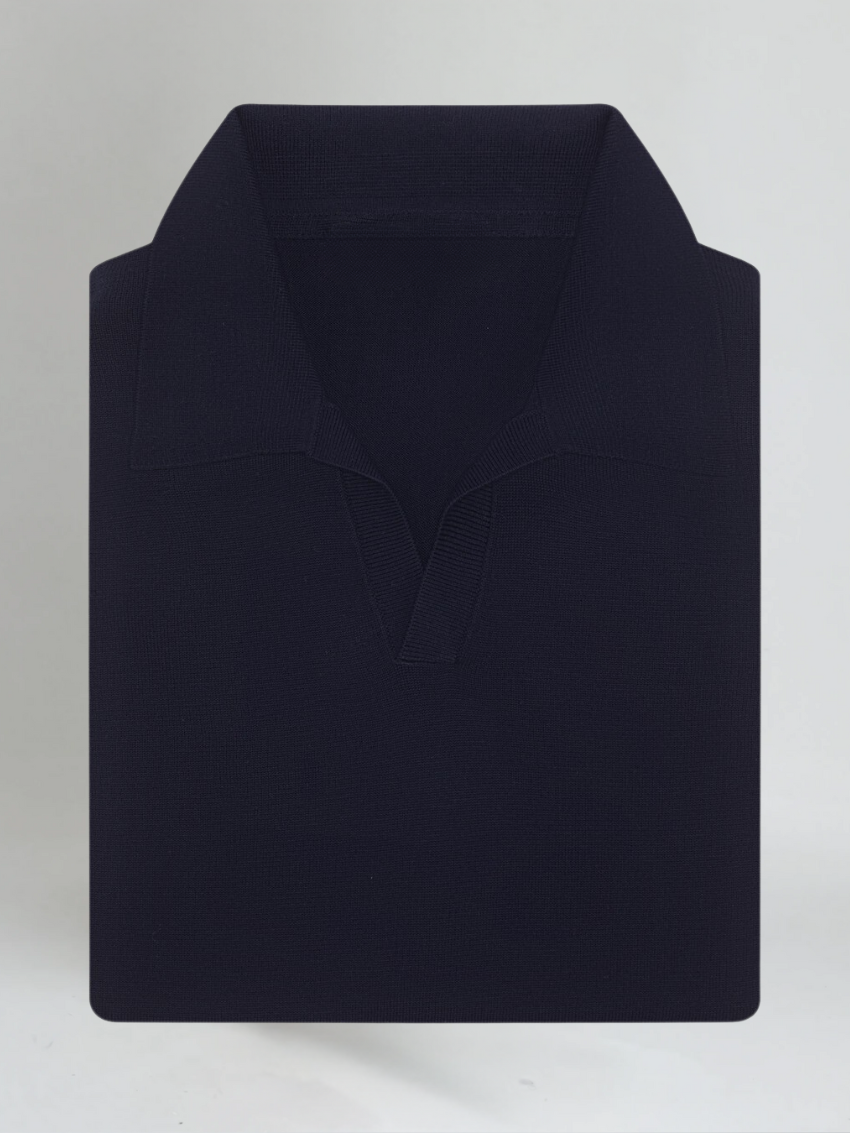 Polo Zonder Knopen - Marineblauw
