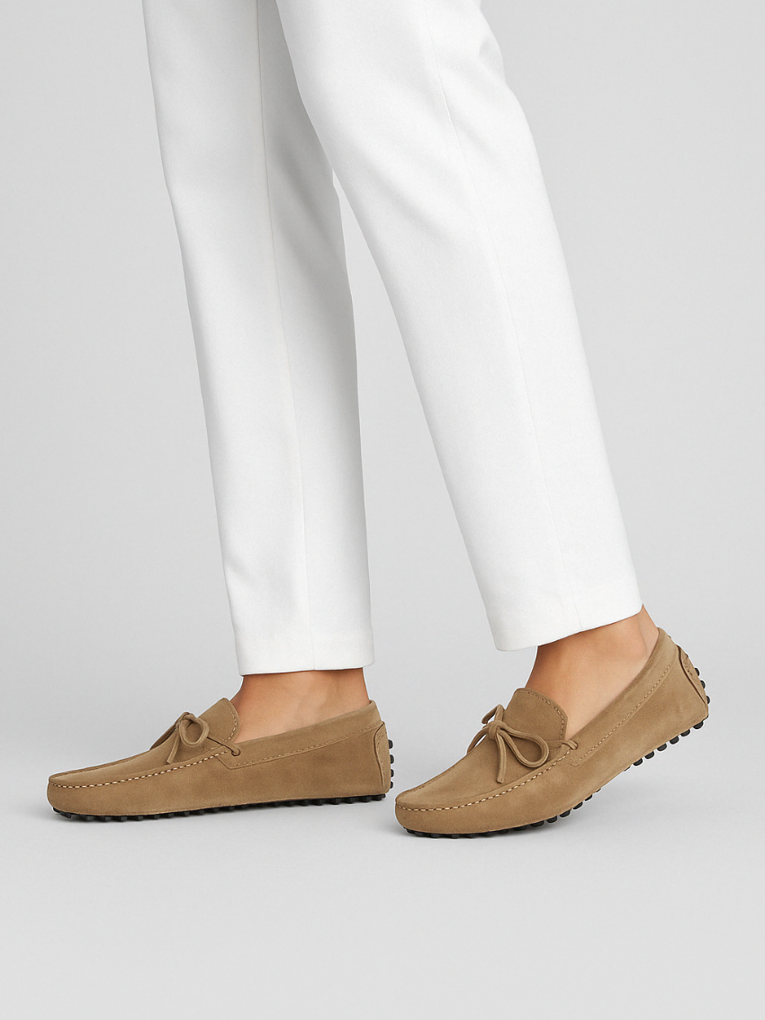 Suède Mocassins - Beige