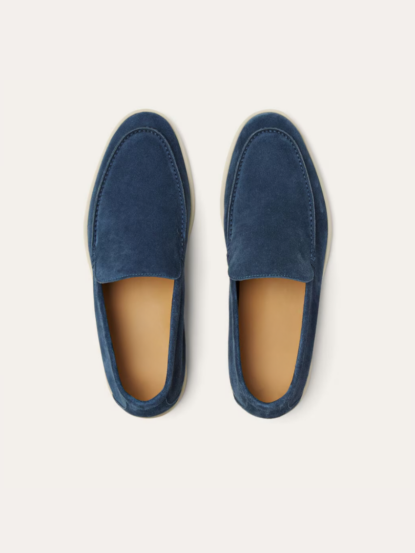 Refined Suede Loafers – Intens Blauw